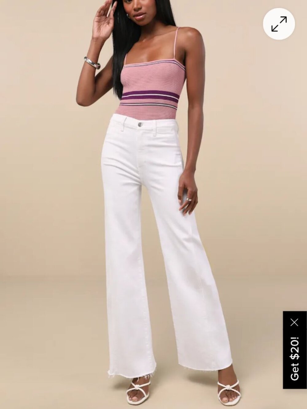 DAZE white denim jeans
